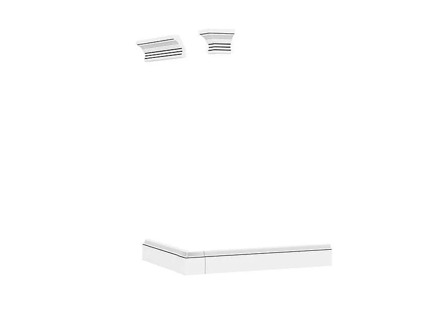 Комплект декоративных элементов Изотта ИТ-80, Белый премиум (древесные поры)