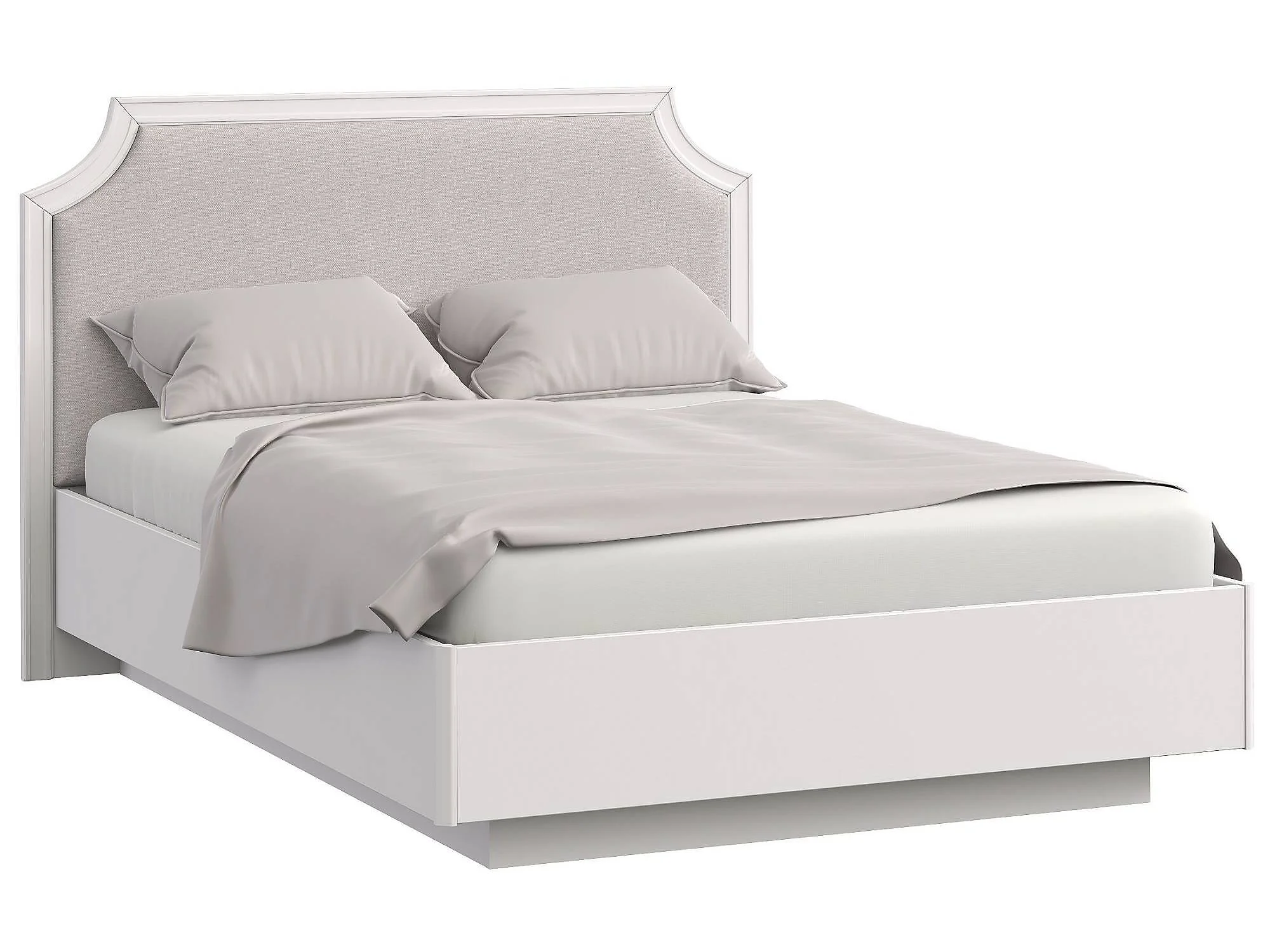Кровать Montreal белый 1,5сп.с п/м (1400) Bravo white, д/матр.20-45кг