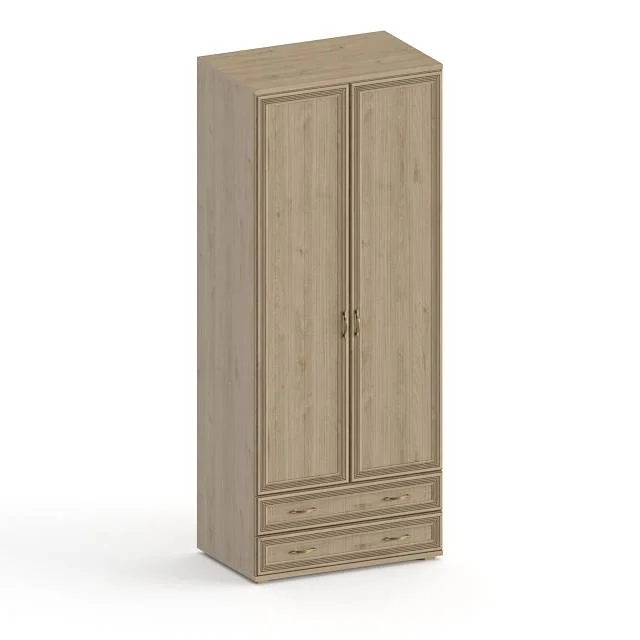 Шкаф Карина для одежды и белья 2 дв., 2 ящ. Гикори Джексон светлый