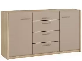 Комод Este широкий coimbra/глянец Mokko/хром-глянец ST003.3 Комод Este широкий coimbra/глянец Mokko/хром-глянец ST003.3