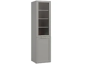 Шкаф Montreal серый 1дв.стекл., 1дв.щит., 6щит.полки гл.404 Шкаф Montreal серый 1дв.стекл., 1дв.щит., 6щит.полки гл.404