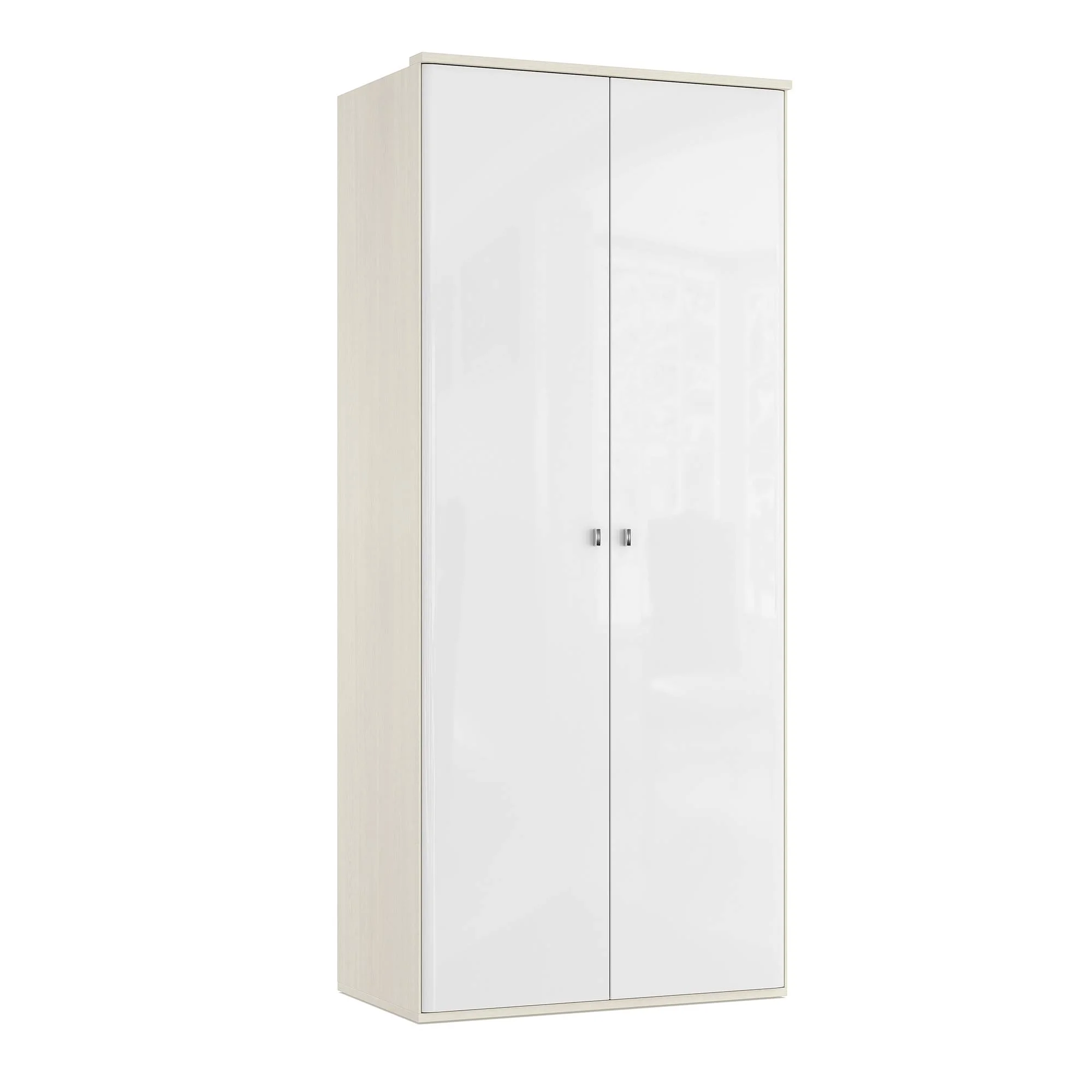 Шкаф Elegante, Вяз светлый/ Белый глянец