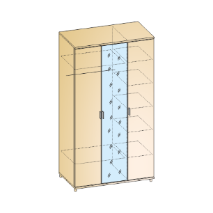 Шкаф Грейс 900x2264 Гикори Джексон светлый - Латте матовый Шкаф Грейс 900x2264 Гикори Джексон светлый - Латте матовый