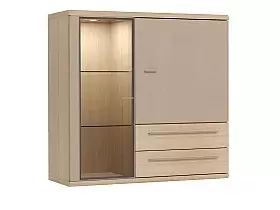 Шкаф Este настенный со светом coimbra/глянец Mokko ST512.3 Шкаф Este настенный со светом coimbra/глянец Mokko ST512.3