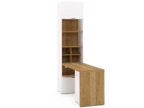 Стол SOHO белая письменный левый со стеллажом G7E Стол SOHO белая письменный левый со стеллажом G7E