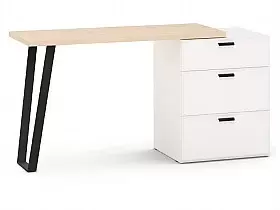 Комод Rimini белый/туя 3ящ. дл.562 со столом E1C Комод Rimini белый/туя 3ящ. дл.562 со столом E1C