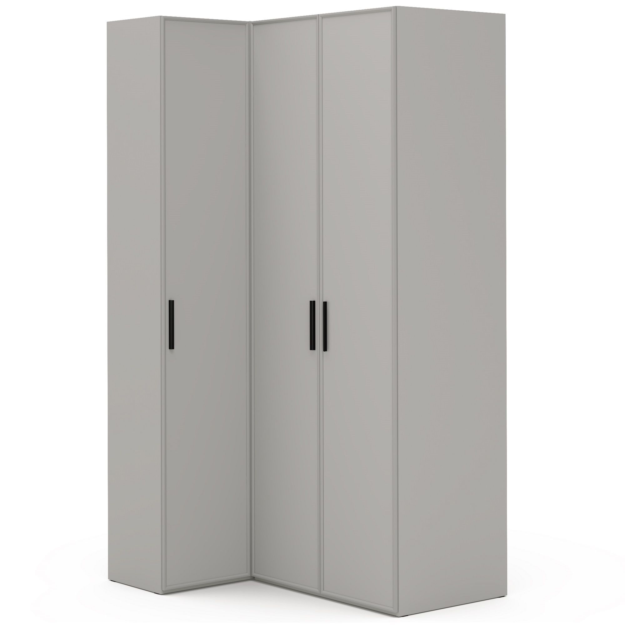 Шкаф Римини серый угл. 400/608, огран. (угл.+2дв.FCB, гл.608)