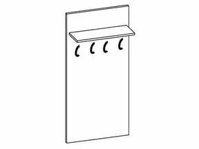 Вешалка Грейс Гикори Джексон темный 900x1710x264 Вешалка Грейс Гикори Джексон темный 900x1710x264