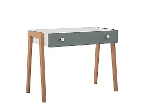 Стол письменный Бамбини БА-500.01, Д1, Белый Премиум+Сумеречно Голубой+Карамель Стол письменный Бамбини БА-500.01, Д1, Белый Премиум+Сумеречно Голубой+Карамель