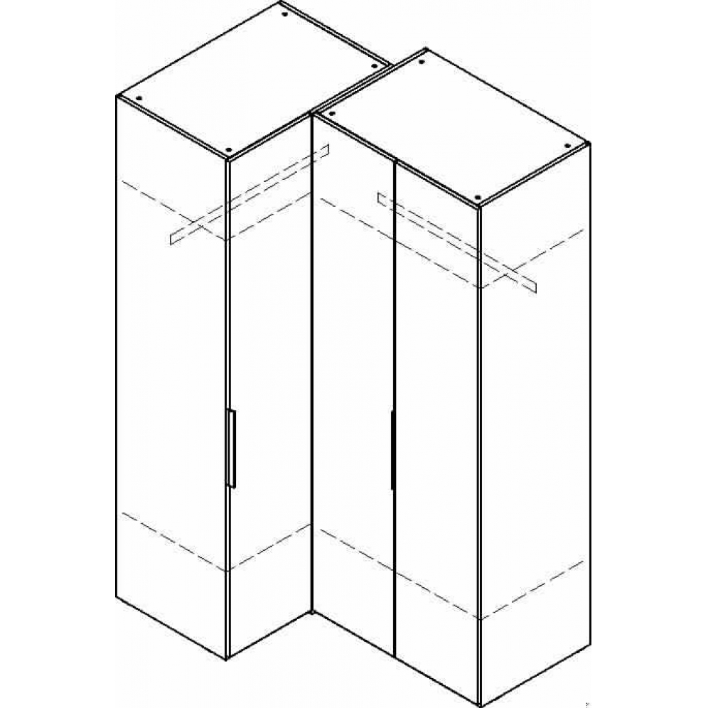 Угловой шкаф сити сборка