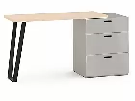 Комод Chelsea серый/туя 3ящ. дл.562 со столом E1C Комод Chelsea серый/туя 3ящ. дл.562 со столом E1C