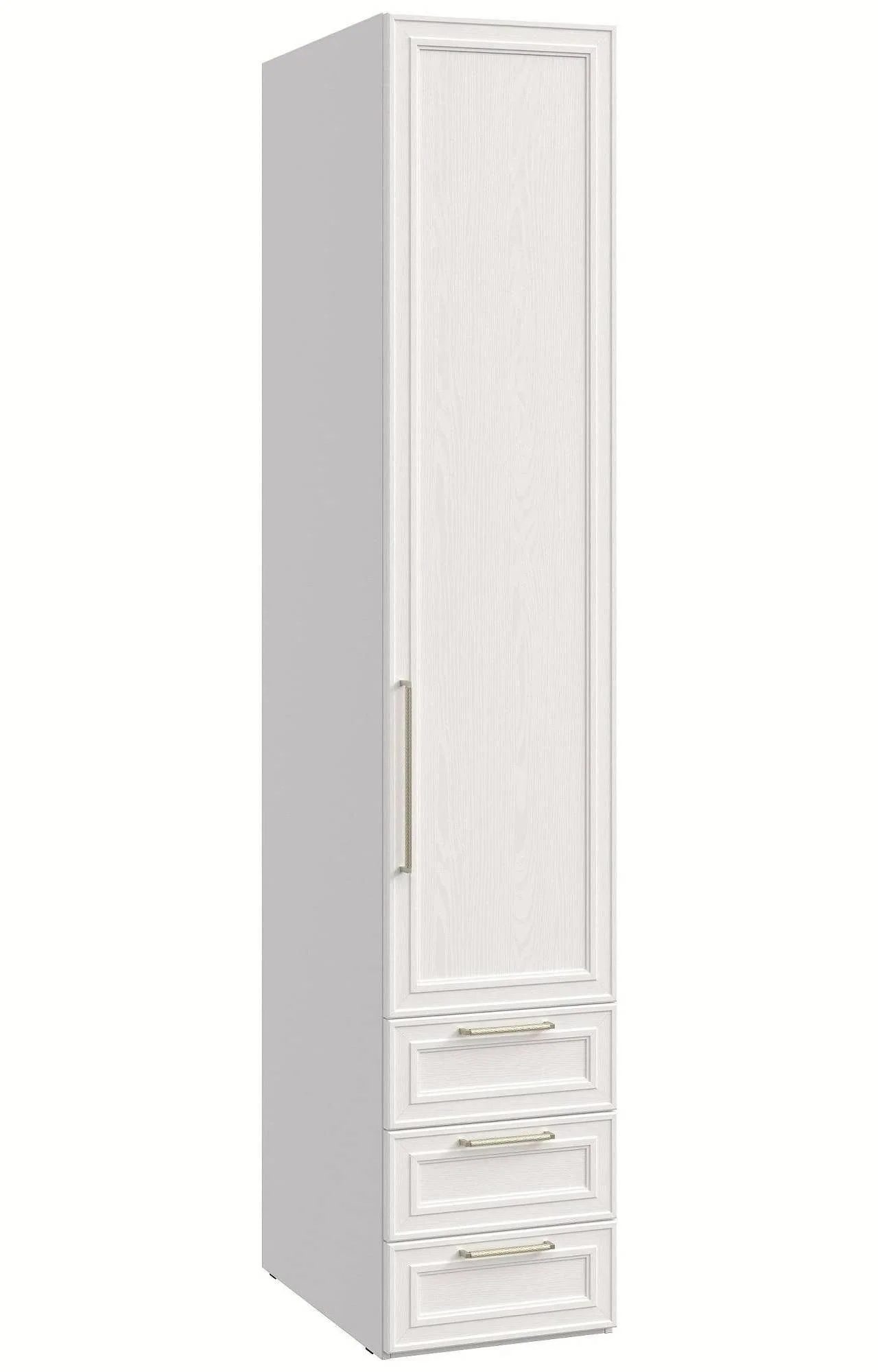 Шкаф 1дв., 3ящ. гл.612, Montreal белый 