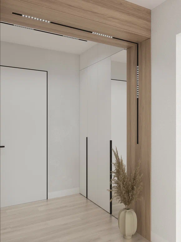 Дизайн-проект прихожей с зеркалом