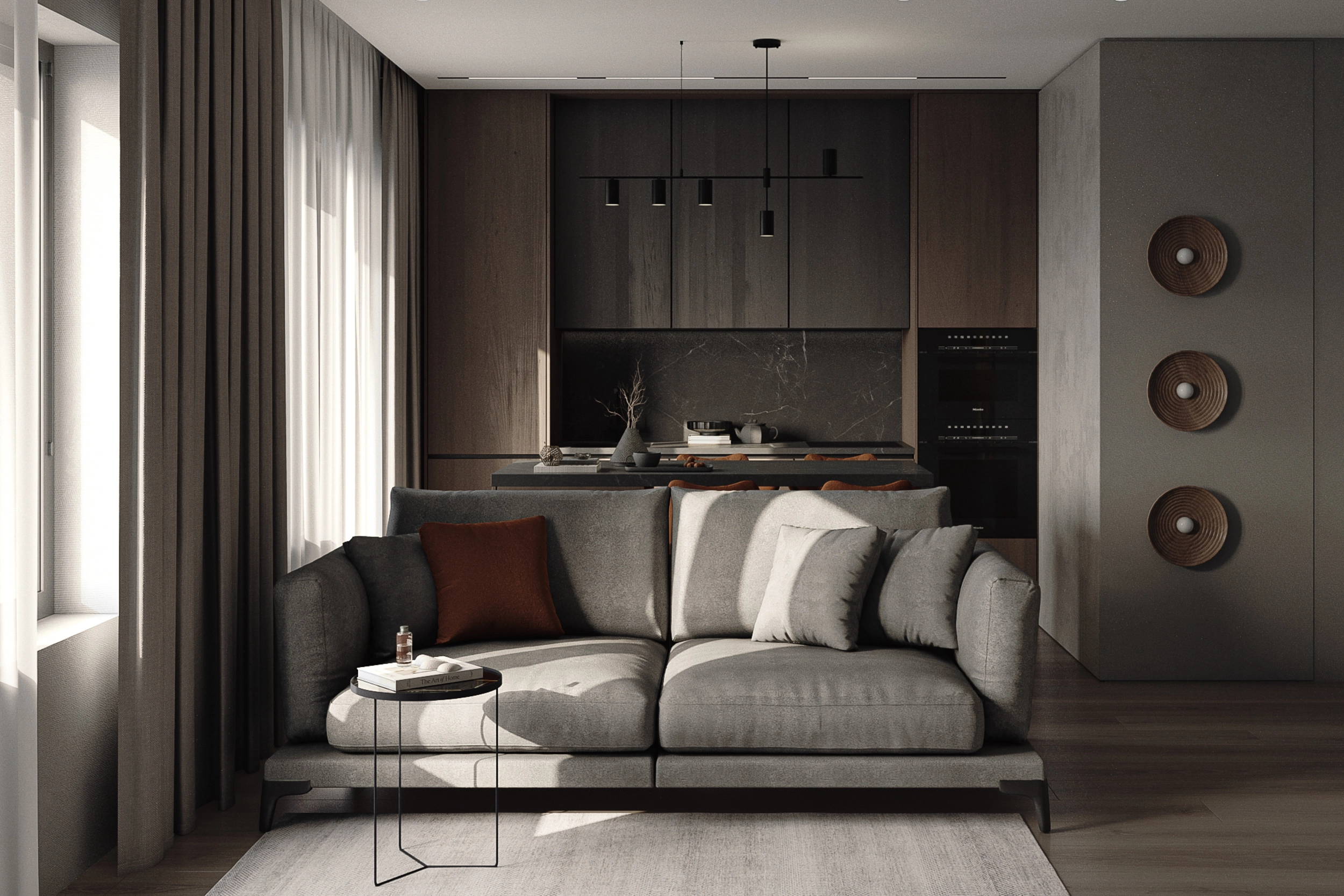 Дизайн-проект кухня-гостиная