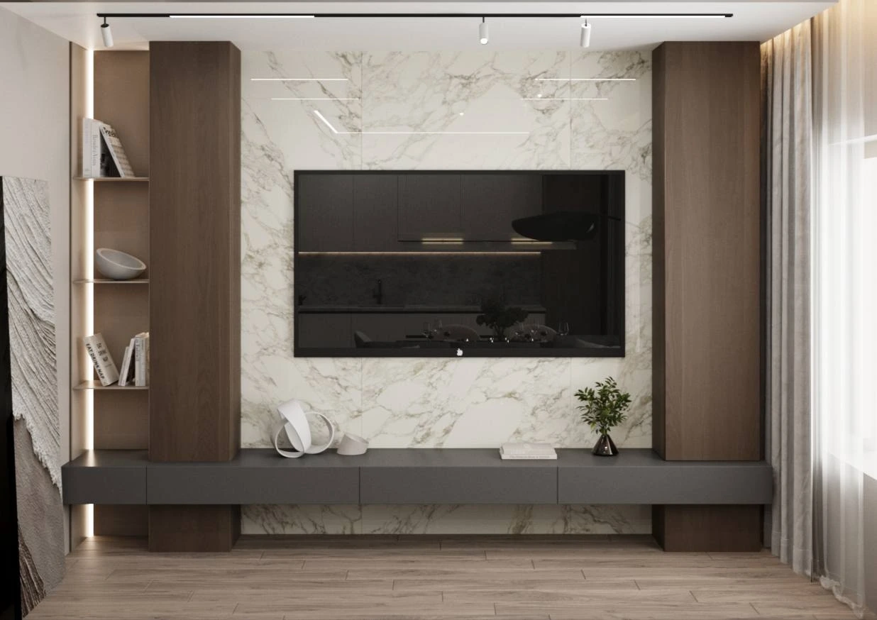 Дизайн-проект большой кухни-гостиной