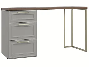 Стол письменный Montreal серый дл.1332 с тумбой T8R 3ящ., правый Стол письменный Montreal серый дл.1332 с тумбой T8R 3ящ., правый