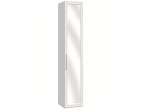 Шкаф 1дв. с зерк., 5щит.полок гл.404, Montreal белый Шкаф 1дв. с зерк., 5щит.полок гл.404, Montreal белый