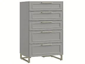 Комод Montreal серый 5ящ., метал.опоры дл.562 Комод Montreal серый 5ящ., метал.опоры дл.562