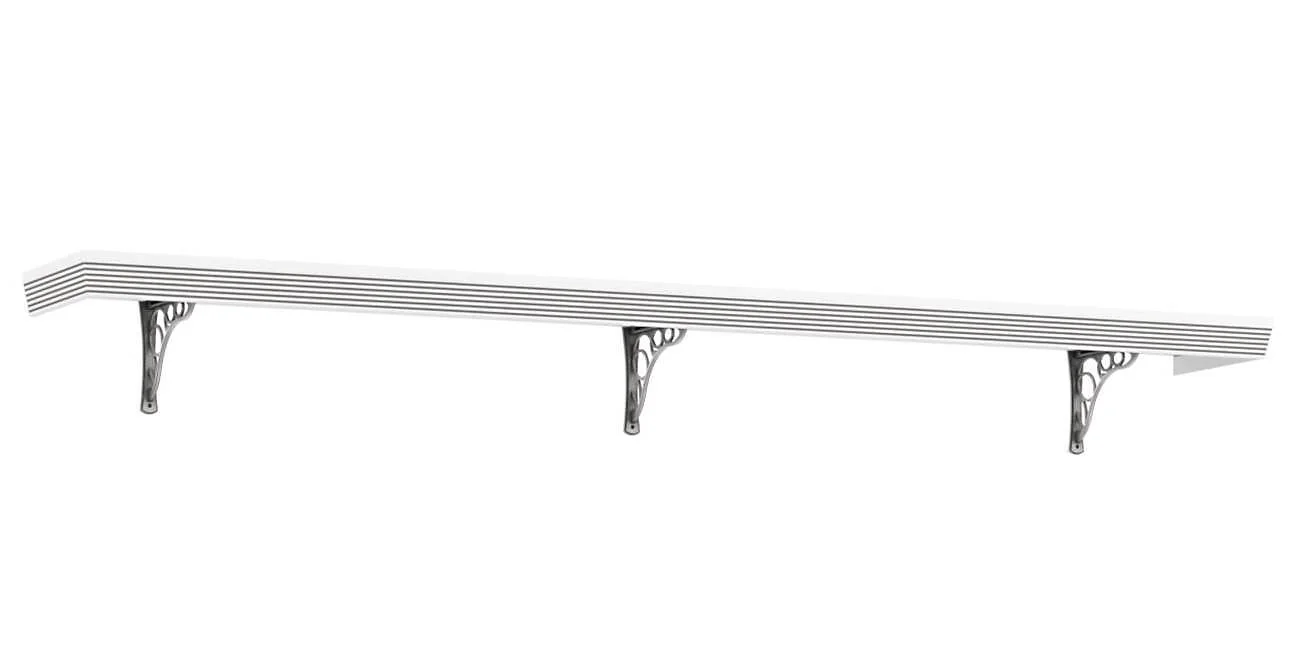 Полка настенная, Изотта ИТ-025.03, Белый премиум ST24 (древесные поры)