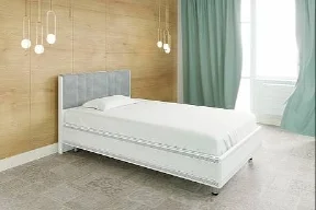 Кровать Карина 120*200 Ясень Асахи велюр Кровать Карина 120*200 Ясень Асахи велюр