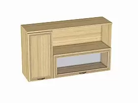 Антресоль Карина Ясень Асахи 2 дв., стекло, полка 1260x742 Антресоль Карина Ясень Асахи 2 дв., стекло, полка 1260x742