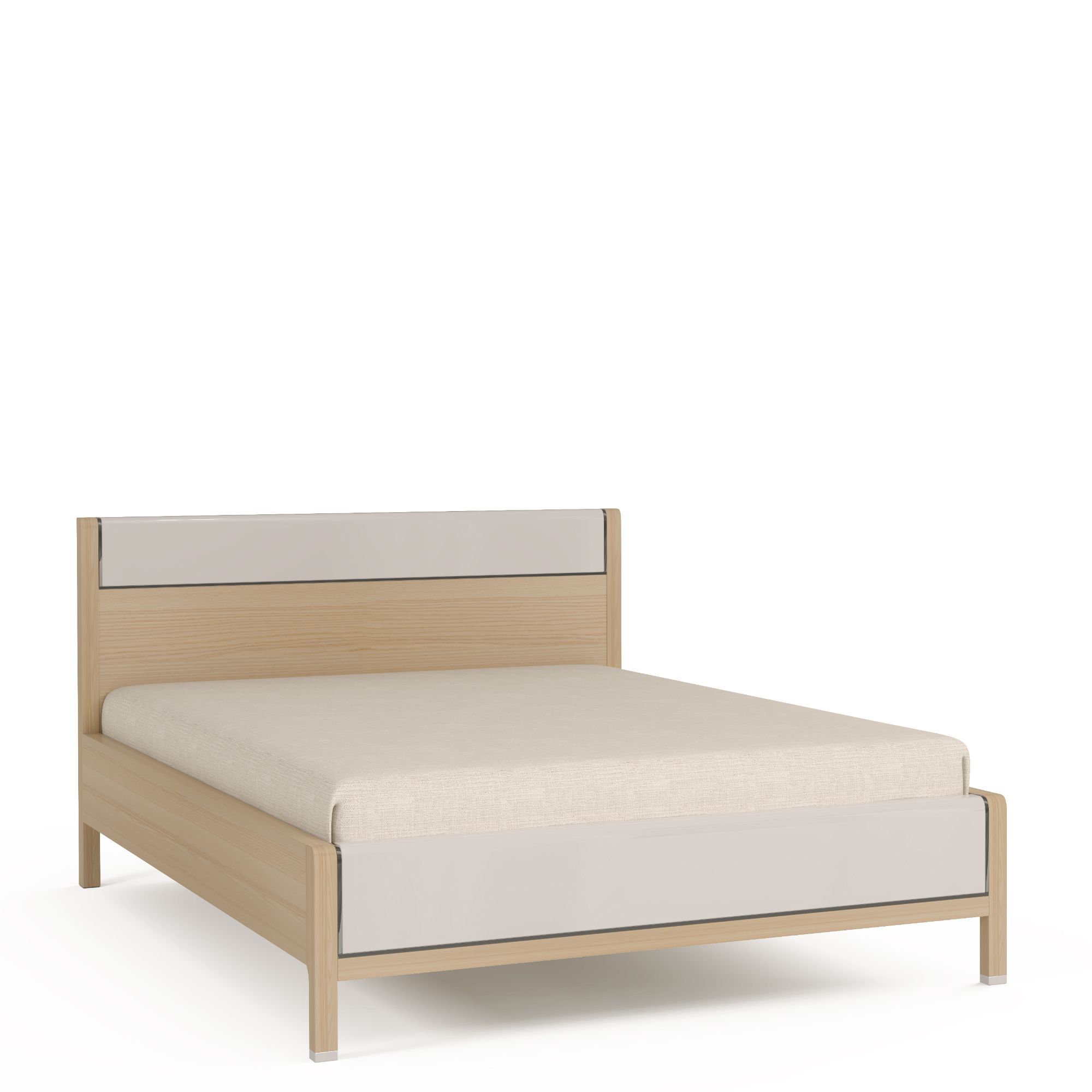 Кровать Este coimbra (Вставка - Белый, высокий глянец) ST111.0
