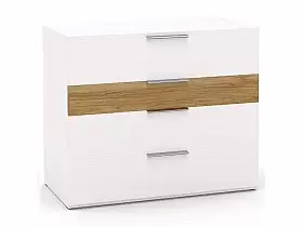 Комод SOHO белая 4ящ. (дуб) Комод SOHO белая 4ящ. (дуб)