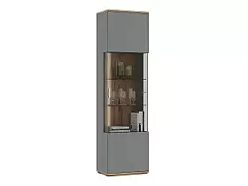 Шкаф-витрина Merano Оникс серый Орех Monfort Оникс Сатин/Стекло 63.027.1.105.116 Шкаф-витрина Merano Оникс серый Орех Monfort Оникс Сатин/Стекло 63.027.1.105.116