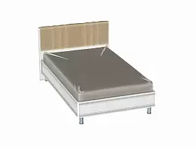 Кровать Карина 120*200 с мягким изголовьем Снежный Ясень Кровать Карина 120*200 с мягким изголовьем Снежный Ясень