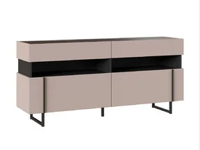 Тумба ТВ Милагро МИ-317.03, Кашемир серый+Камень Пьетра+Черный графит Тумба ТВ Милагро МИ-317.03, Кашемир серый+Камень Пьетра+Черный графит