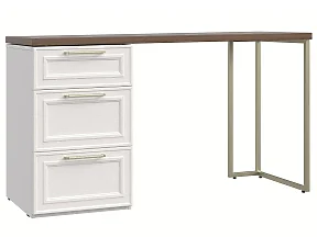 Стол письменный Montreal белый дл.1332 с тумбой T8R 3ящ., правый Стол письменный Montreal белый дл.1332 с тумбой T8R 3ящ., правый