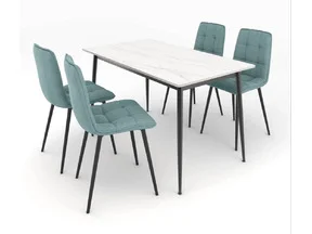 Комплект Стол Вико_Rival + 4 стула Медисон_Rival Комплект Стол Вико_Rival + 4 стула Медисон_Rival