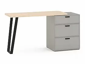 Комод Rimini серый/туя 3ящ. дл.562 со столом E1C Комод Rimini серый/туя 3ящ. дл.562 со столом E1C