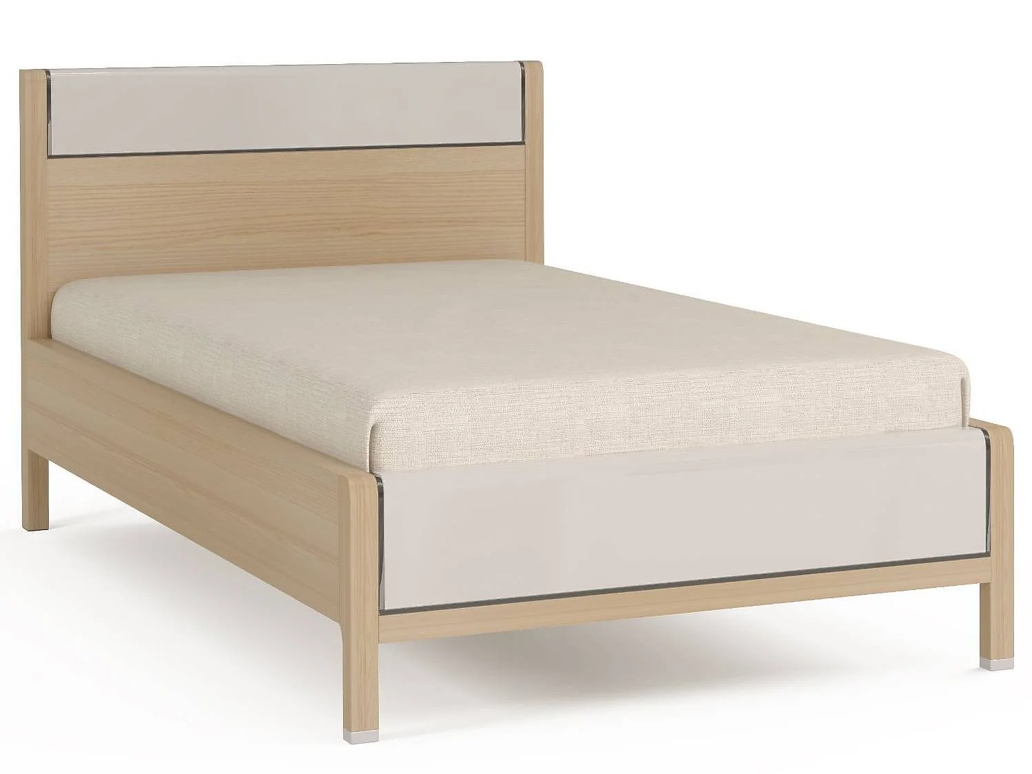 Кровать Este coimbra (Вставка - Белый, высокий глянец) ST109.0
