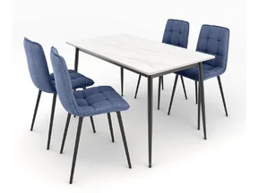 Комплект Стол Вико_Rival + 4 стула Медисон_Rival Комплект Стол Вико_Rival + 4 стула Медисон_Rival