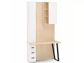 Секция Rimini белый/туя с письменным столом, тумба слева Секция Rimini белый/туя с письменным столом, тумба слева