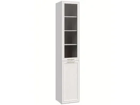 Шкаф 1дв.стекл., 1дв.щит., 6щит.полки гл.404, Montreal белый Шкаф 1дв.стекл., 1дв.щит., 6щит.полки гл.404, Montreal белый
