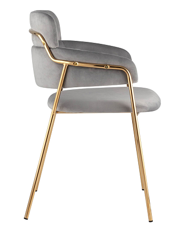Стул Полин вельвет светло-серый Стул Полин вельвет светло-серый