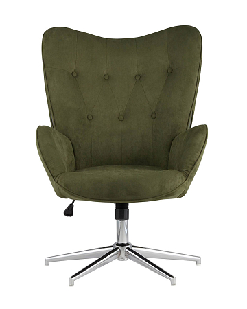 Кресло Филадельфия черная ножка велюр серо-зеленый Кресло Филадельфия черная ножка велюр серо-зеленый