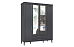 Шкаф для одеждый Орландо ОР-183.06, Серый уголь Шкаф для одеждый Орландо ОР-183.06, Серый уголь