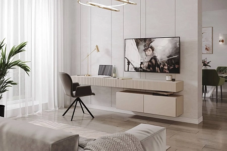 Тумба Дольче ДЛ-323.02, Кашемир серый+Сантьяго Софт Тумба Дольче ДЛ-323.02, Кашемир серый+Сантьяго Софт