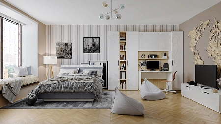 Стол письменный Chelsea белый/туя,Rimini белый/туя,SOHO белая дл.1200 Стол письменный Chelsea белый/туя,Rimini белый/туя,SOHO белая дл.1200