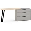 Комод Rimini серый/туя 3ящ. дл.888 со столом E1C Комод Rimini серый/туя 3ящ. дл.888 со столом E1C