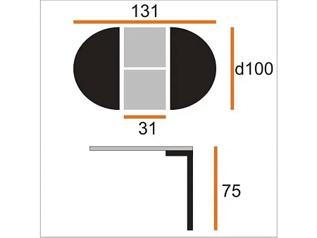 Стол Сиена d100(1310)*1000*750 Стол Сиена d100(1310)*1000*750