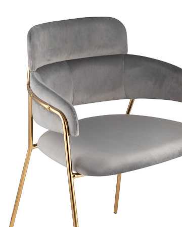 Стул Полин вельвет светло-серый Стул Полин вельвет светло-серый