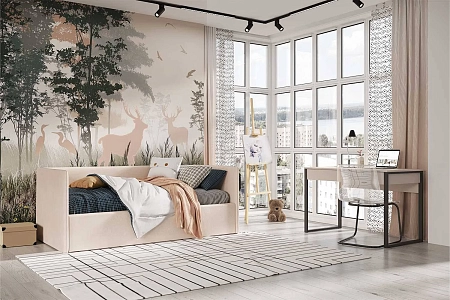 Кровать Кеноша-811.25, Бежевый Кровать Кеноша-811.25, Бежевый