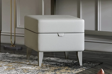 Пуф Орландо ОР-910.01, Ярко-серый/Avelina 9534 Пуф Орландо ОР-910.01, Ярко-серый/Avelina 9534