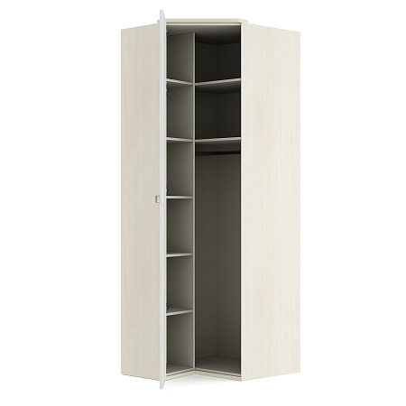 Шкаф угловой Elegante, Вяз светлый/ Белый глянец Шкаф угловой Elegante, Вяз светлый/ Белый глянец