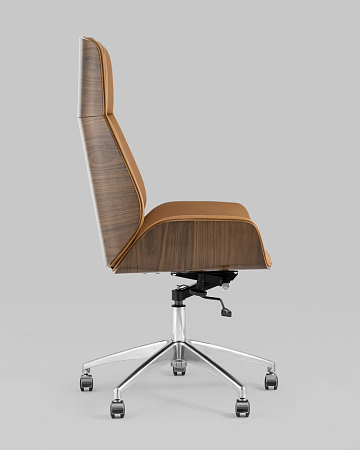 Кресло офисное TopChairs Crown коричневое Кресло офисное TopChairs Crown коричневое