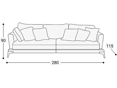 Диван Висконти 280 Диван Висконти 280
